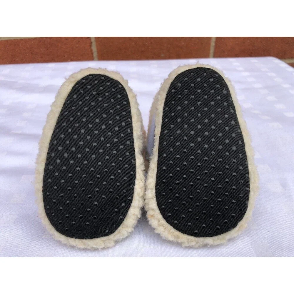 Gold Bug Baby Boy Girl faux Fur lace up navy Shoes Size S Small faux suede